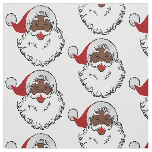 xmas Black santa claus Stof (Swatch)