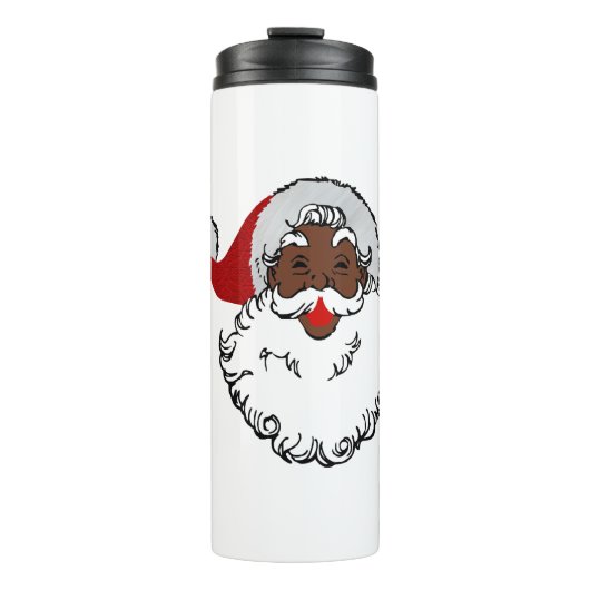 xmas Black santa claus Thermosbeker (Voorkant)