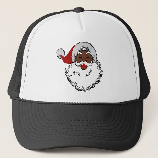 xmas Black santa claus Trucker Pet (Voorkant)