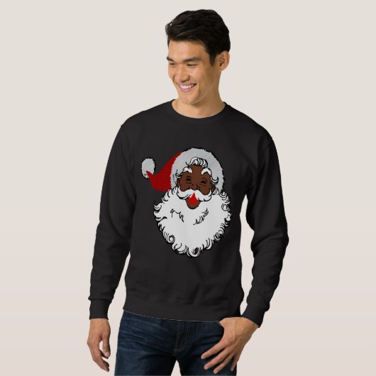 xmas Black santa claus Trui (Voorkant volledig)