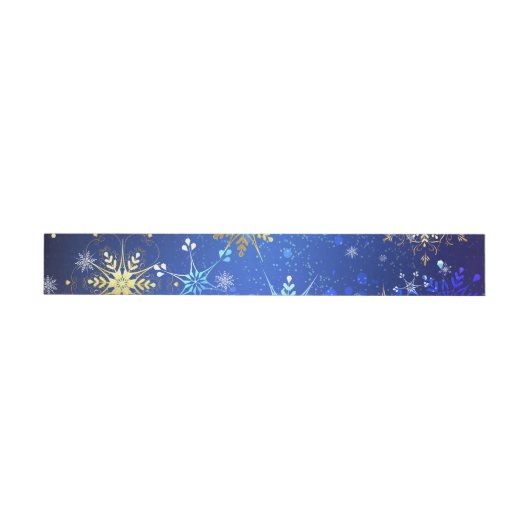 XMAS Blauwe Achtergrond met Golden Snowflakes (Individueel)