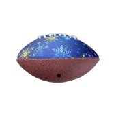 XMAS Blauwe Achtergrond met Golden Snowflakes American Football (Gedraaid 270)