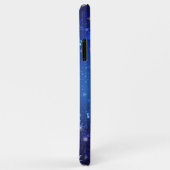 XMAS Blauwe Achtergrond met Golden Snowflakes Case-Mate iPhone Case (Achterkant/rechts)
