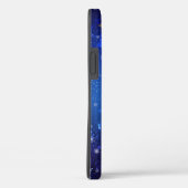 XMAS Blauwe Achtergrond met Golden Snowflakes Case-Mate iPhone Case (Achterkant / Rechts)