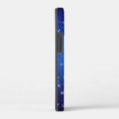 XMAS Blauwe Achtergrond met Golden Snowflakes Case-Mate iPhone Case (Achterkant / Rechts)