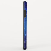 XMAS Blauwe Achtergrond met Golden Snowflakes Case-Mate iPhone Case (Achterkant/rechts)