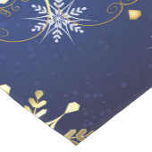 XMAS Blauwe Achtergrond met Golden Snowflakes Medium Tafelloper (Hoek)