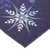 XMAS Blauwe Achtergrond met Golden Snowflakes Tafelkleed (Gekanteld)