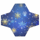 XMAS Blauwe Achtergrond met Golden Snowflakes Voetbal (Enkel)