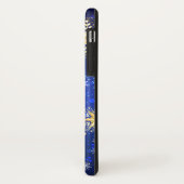 XMAS Blue Background with Golden Snowflakes Case-Mate iPhone Case (Achterkant/links)