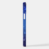 XMAS Blue Background with Golden Snowflakes iPhone Hoesje (Rechterkant)