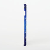 XMAS Blue Background with Golden Snowflakes Samsung Galaxy Hoesje (Rechterkant)