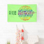 Xmas - Boom- Bal met Kerst Iconen 1 Spandoek (Insitu)