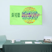 Xmas - Boom- Bal met Kerst Iconen 1 Spandoek (Beurs)