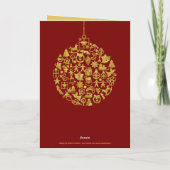 Xmas - Boom- Bal met Kerst Iconen 2 Kaart (Achterkant)