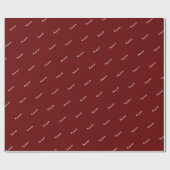 Xmas Bourgogne en wit modern patroon Cadeaupapier (Vlak)