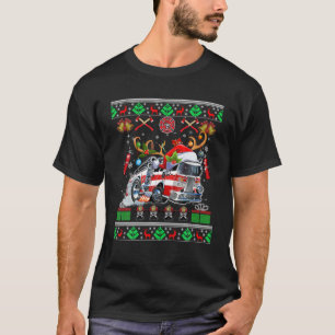 Xmas brandweerman Lover Fire Truck Fireman Ugly Sw T-shirt