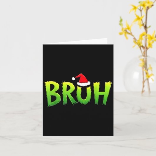 Xmas Bruh Christmas Kids Teens Boys Funny Christma Kaart (Gele Bloem)