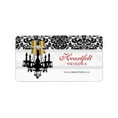 Xmas Bruiloft Label Jewel Bow Hart Kroonluchter go (Voorkant)