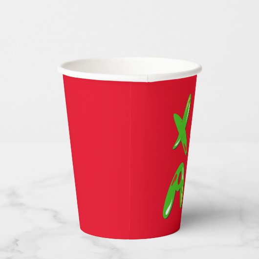 Xmas Bubble-tekst Papieren Bekers (Rechts)