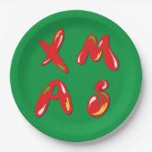 Xmas Bubble-tekst Papieren Bordje (Voorkant)
