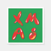Xmas Bubble-tekst Servet (Voorkant)