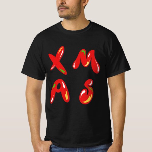Xmas Bubble-tekst T-shirt (Voorkant)