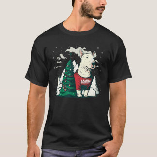 Xmas Bull Terrier Santa op Christmas Bull Terrier T-shirt
