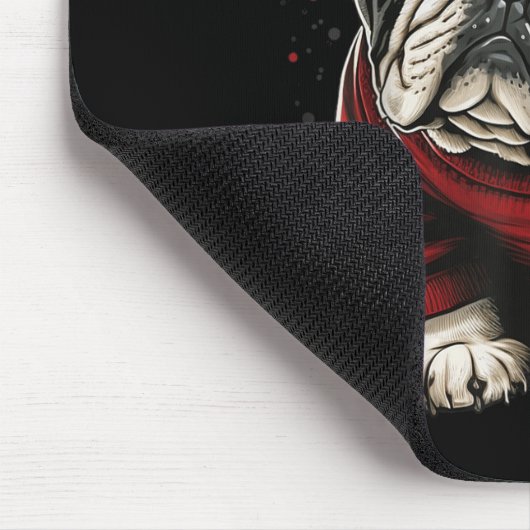 Xmas Bulldog Santa On Christmas Bulldog For Men Wo Muismat (Hoek)