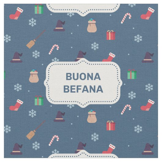 xmas buona Befana fabric Stof (Close Up)