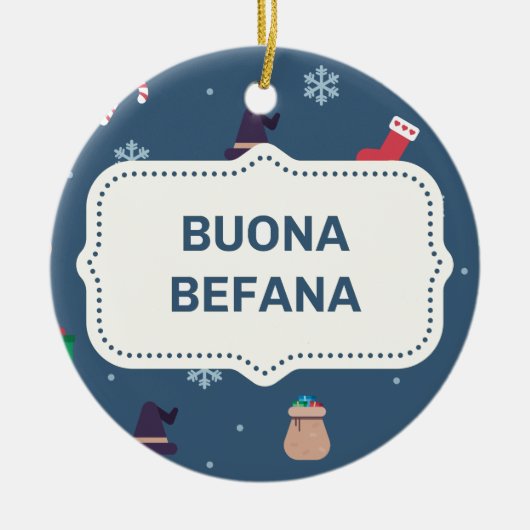 xmas buona Befana Keramisch Ornament (Voorkant)