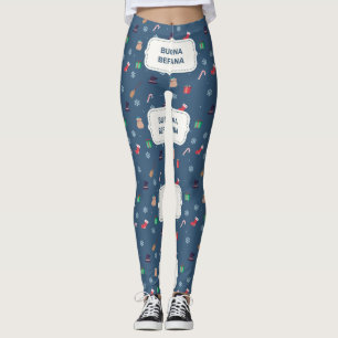 xmas buona Befana leggings