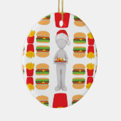 xmas burger santa claus keramisch ornament (Rechts)