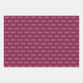 XMAS Burgundy Paarse Pink Chic Edition Inpakpapier Vel (Voorkant 2)