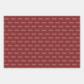 XMAS Burgundy Paarse Pink Chic Edition Inpakpapier Vel (Voorkant)