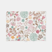 Xmas Cadeau Floral 4 seizoenen Fleece Deken (Voorkant (Horizontaal))