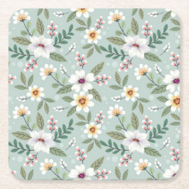 Xmas cadeau, kleurrijke handtekeningen, bloemen kartonnen onderzetters