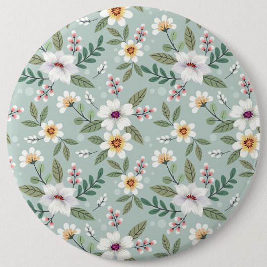 Xmas cadeau, kleurrijke handtekeningen, bloemen ronde button 6,0 cm (Voorkant)