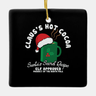 Xmas cadeau voor veilig recept voor kerstman keramisch ornament