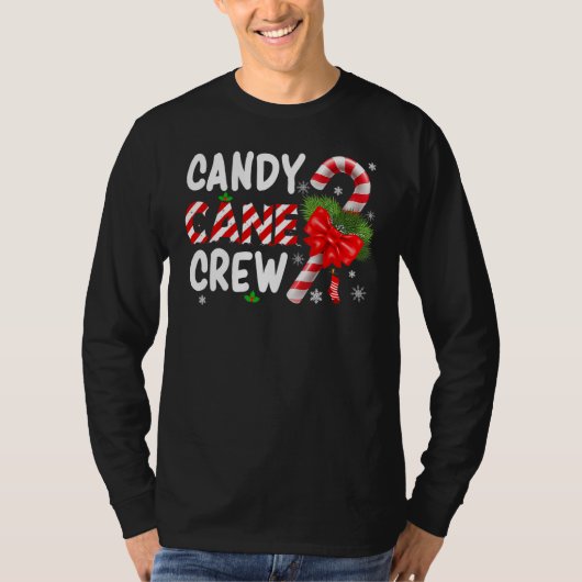 Xmas Candy Canes Crew Christmas Candy  Matching Gr T-shirt (Voorkant)