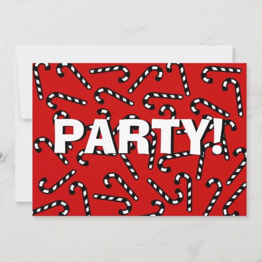 Xmas Candy Canes Kaart (Voorkant)