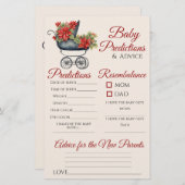 Xmas Carriage Baby shower Voorspellingen Advies Ka (Voorkant / Achterkant)