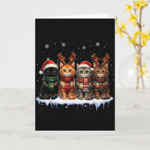 Xmas Cat Meowy Christmas Cute For Men Woman Kid Ca Kaart (Gele Bloem)