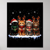 Xmas Cat Meowy Christmas Cute For Men Woman Kid Ca Poster (Voorkant)