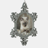 XMAS Cats Tin Sneeuwvlok Ornament (Links)