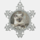 XMAS Cats Tin Sneeuwvlok Ornament (Voorkant)