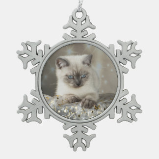 XMAS Cats Tin Sneeuwvlok Ornament
