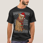Xmas Chausie Cat Santa Claus Pet Ugly C T-shirt (Voorkant)