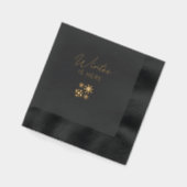Xmas Chic Black & Gold Foil Stamped Napkins Folie Servetten (Links)