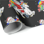 Xmas Christmas Unicorn Rainbow Wrapping Paper Cadeaupapier (Rol Hoek)